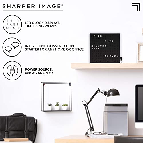 Sharper Image® LED Word Clock - Modern Design