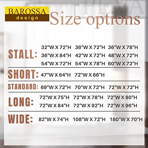 Premium Clear PEVA Shower Curtain Liner with Magnets