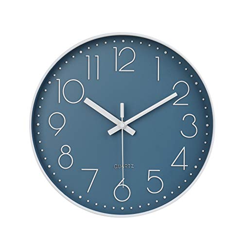 Blue 13.5 Inch Large Wall Clock Decor