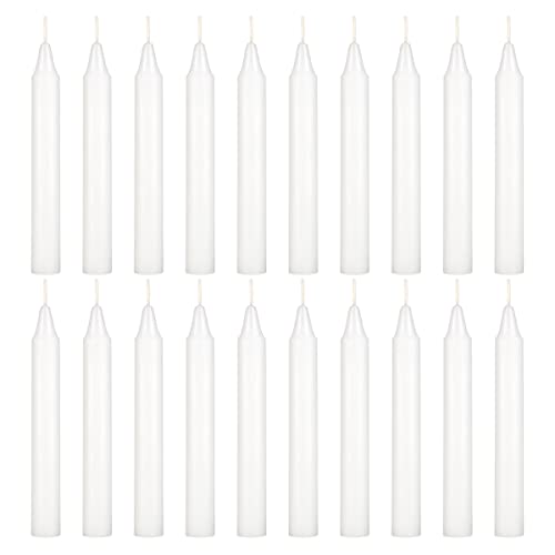 20-Pack Unscented Mini White Taper Candles
