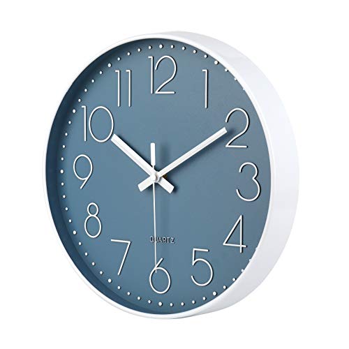 Blue 13.5 Inch Large Wall Clock Decor