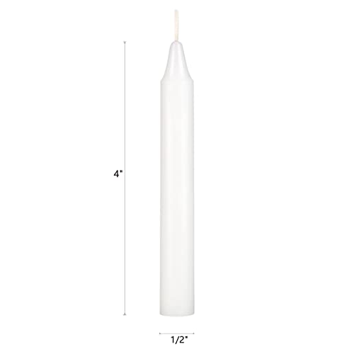 20-Pack Unscented Mini White Taper Candles