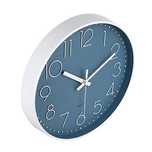 Blue 13.5 Inch Large Wall Clock Decor