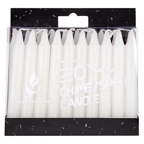 20-Pack Unscented Mini White Taper Candles