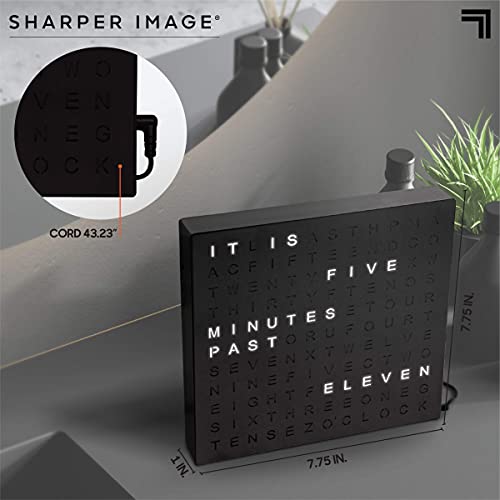 Sharper Image® LED Word Clock - Modern Design