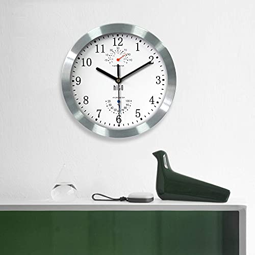 Elegant 10-Inch Silent Wall Clock in White