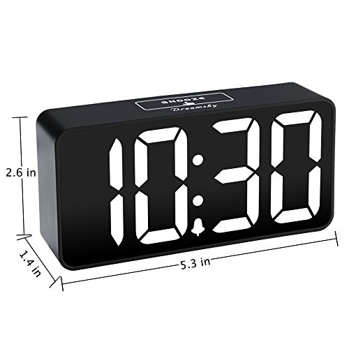 DreamSky Digital Alarm Clock with USB Charging