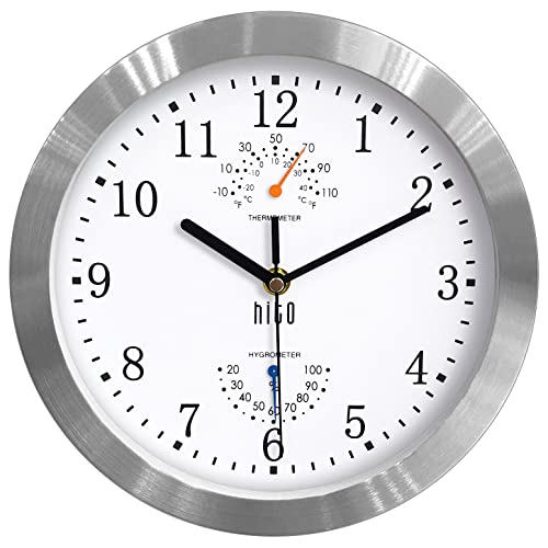 Elegant 10-Inch Silent Wall Clock in White