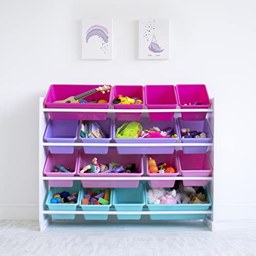 Extra-Large Toy Organizer with Colorful Storage Bins