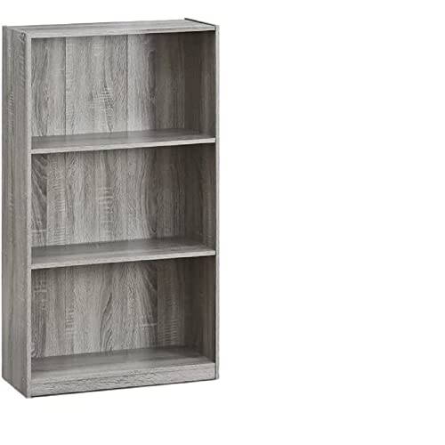 Furinno 3-Tier Bookcase in French Oak Grey