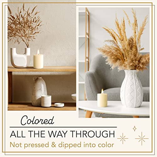 Ivory Unscented Pillar Candles - 3 Pack