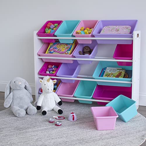 Extra-Large Toy Organizer with Colorful Storage Bins