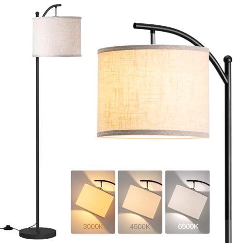 Addlon 3-Color Floor Lamp with Linen Shade