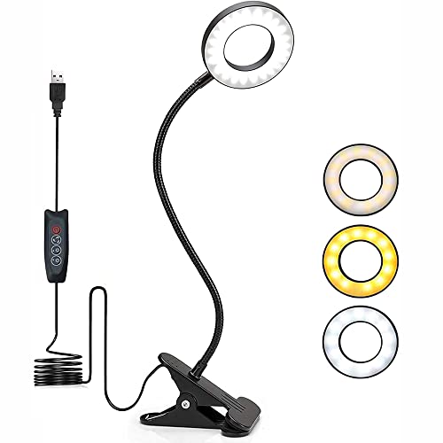 48 LED Clip-on Desk Lamp with Flexible Gooseneck