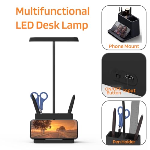 Compact LED Desk Lamp with Flexible Gooseneck
