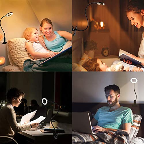 48 LED Clip-on Desk Lamp with Flexible Gooseneck