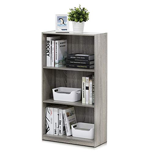 Furinno 3-Tier Bookcase in French Oak Grey