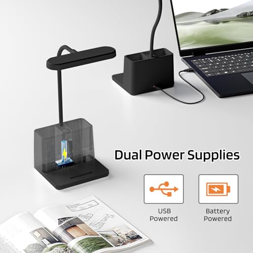 Compact LED Desk Lamp with Flexible Gooseneck