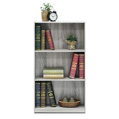 Furinno 3-Tier Bookcase in French Oak Grey