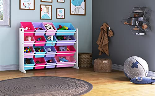 Extra-Large Toy Organizer with Colorful Storage Bins