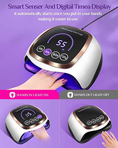 168W UV LED Nail Lamp for Home & Salon