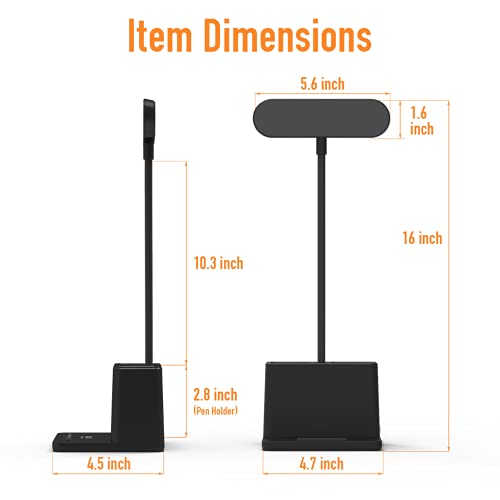 Compact LED Desk Lamp with Flexible Gooseneck