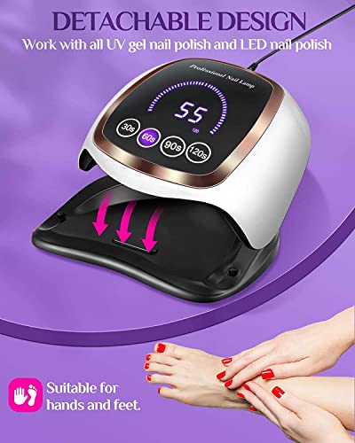 168W UV LED Nail Lamp for Home & Salon