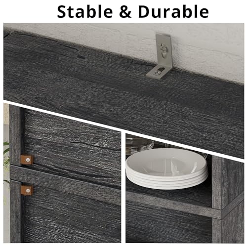 Industrial Floor Standing Bookshelf with Doors