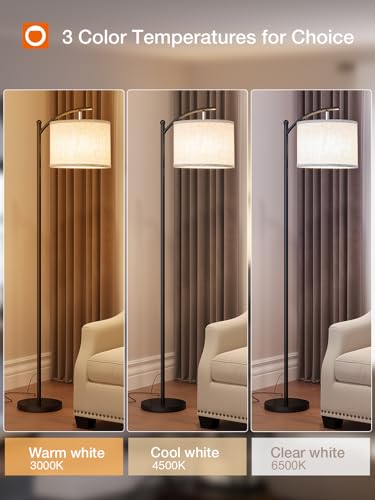 Addlon 3-Color Floor Lamp with Linen Shade
