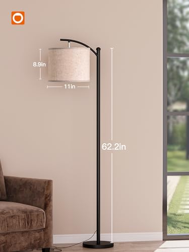 Addlon 3-Color Floor Lamp with Linen Shade