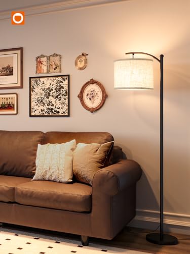 Addlon 3-Color Floor Lamp with Linen Shade