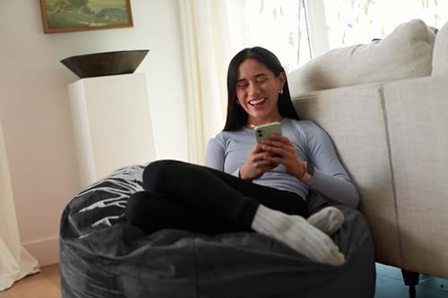 Charcoal Memory Foam Bean Bag Chair - 3