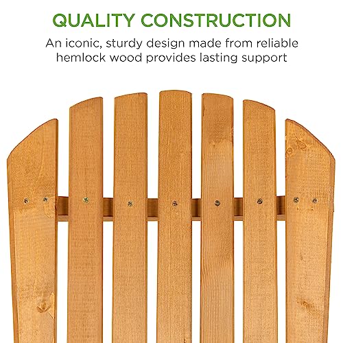 Wooden Folding Adirondack Chair for Outdoor Relaxation