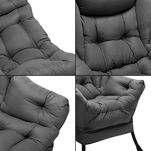HollyHOME Cozy Large Lazy Chair - Dark Grey