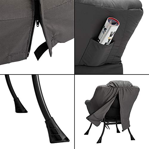 HollyHOME Cozy Large Lazy Chair - Dark Grey