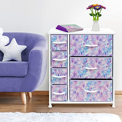 Sorbus Kids 7-Drawer Dresser with Fabric Bins