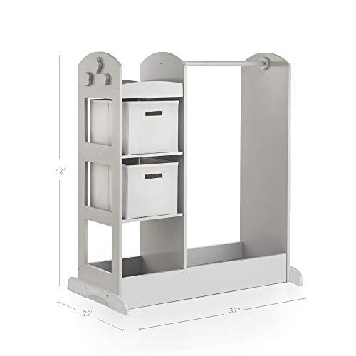 Kids Dress-Up Storage Armoire - Gray