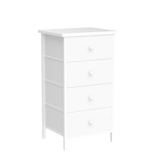 Modern White 4-Drawer Kids Dresser Chest