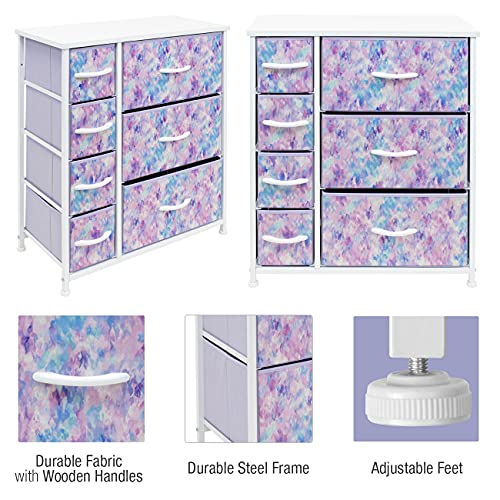 Sorbus Kids 7-Drawer Dresser with Fabric Bins