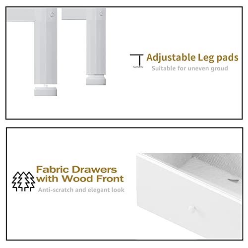 Modern White 4-Drawer Kids Dresser Chest