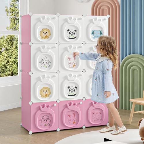 Maginels Pink Kids Wardrobe Closet Organizer