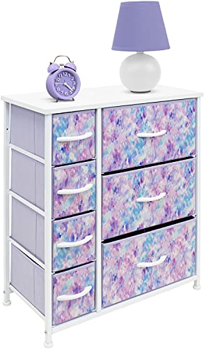 Sorbus Kids 7-Drawer Dresser with Fabric Bins