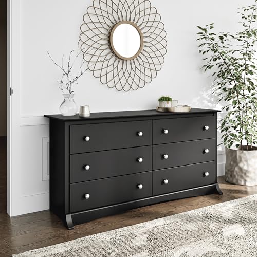 Black Sonoma Double Dresser with 6 Drawers