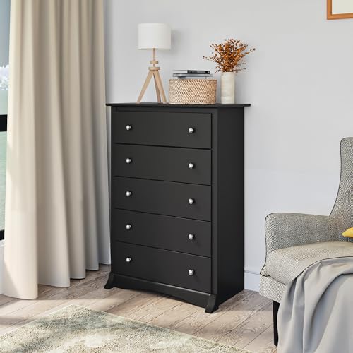 Sonoma 5-Drawer Chest in Black Finish