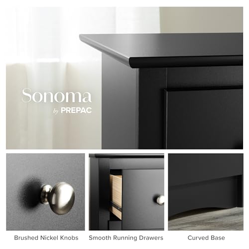 Black Sonoma Double Dresser with 6 Drawers