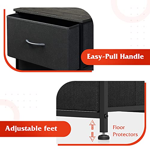 Charcoal Black 4-Drawer Fabric Storage Dresser