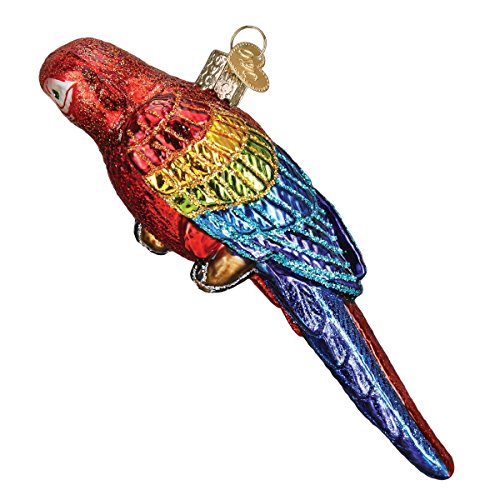 Parrot Bird Watcher Glass Ornaments for Christmas Tree