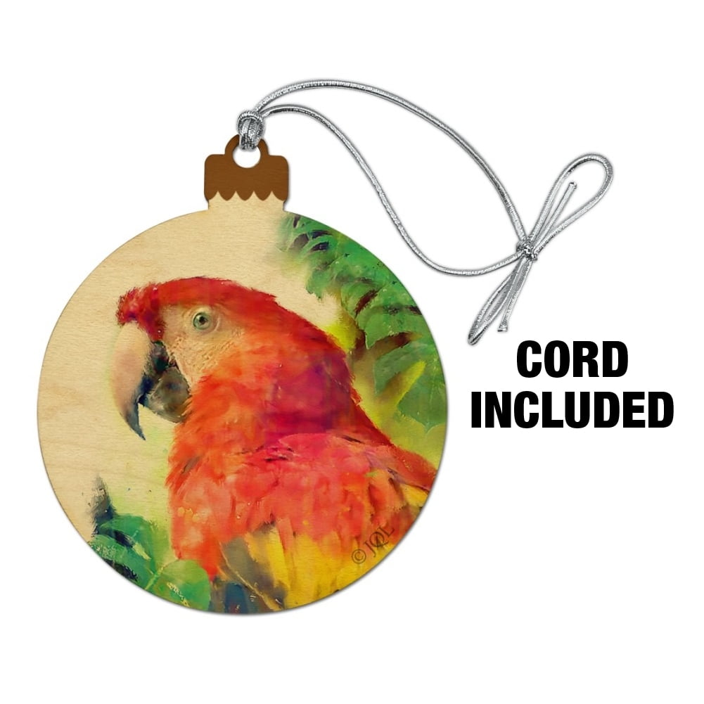 Tropical Macaw Parrot Christmas Tree Ornament