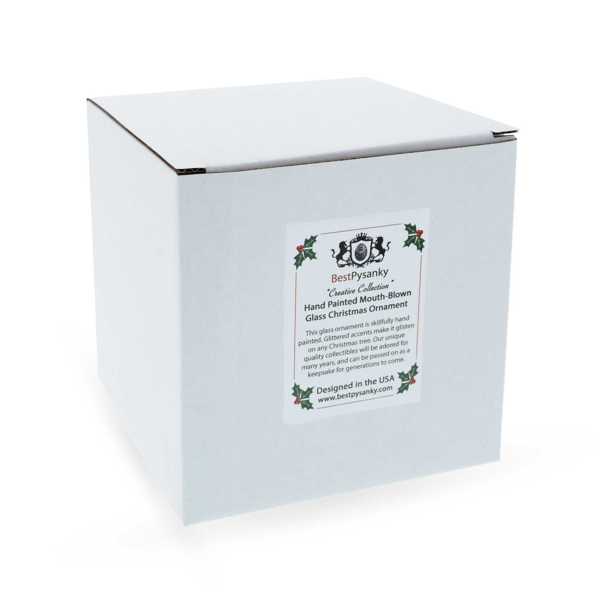 Parrot Cage Glass Ornament with Cat 5