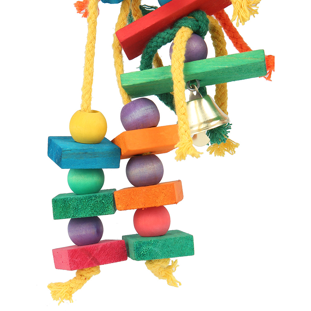 Wooden Chewing Toy for Parrots and Birds